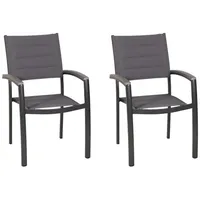 Merxx Pisa Gartensessel 56 x 64 x 90 cm grau 2 St.