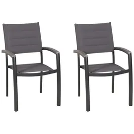 Merxx Pisa Gartensessel 56 x 64 x 90 cm grau 2 St.