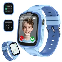 POFIBO Smartwatch Kinder 4G mit GPS und Telefon – Kinder Smartwatch mit Videoanruf, Voice Chat, SOS, Spiele, Playdate, Wecker, Schulmodus, Taschenlampe für Jungen & Mädchen 4–16 Jahre(Blau)