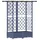 vidaXL Hochbeet mit Rankgitter und Dach 124 x 40 x 123 cm Grau
