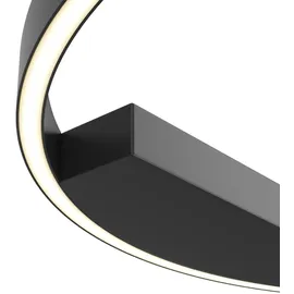 Maytoni Rim LED Deckenleuchte, Deckenlampe 37W schwarz D 60 cm