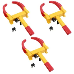 3er Set Radkralle Parkkralle mit Sicherheitsschloss, Reifenbreite 17-27,5 cm,...