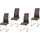 Hti-Living Esszimmerstuhl SallyC Kunstleder Braun 4er Set