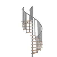 Minka Spindeltreppe Spiral Effect 160 cm Durchmesser 305,5 cm Aluminium/Holz/Metall/Stahl