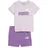 Puma Minicats T-Shirt & Shorts Set Trainingsanzug Lila 68