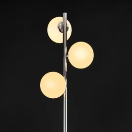 lux.pro Gent 154 cm 3-flammig Silber/Weiß