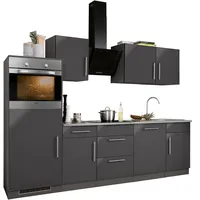 WIHO KÜCHEN Küchenzeile Cali 280 cm grau
