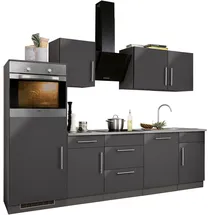WIHO KÜCHEN Küchenzeile Cali 280 cm grau