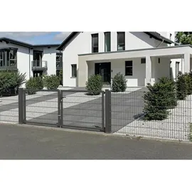 GAH Alberts Doppelstabmattenzaun Set 5 Matten 1,60 x 10 m anthrazit