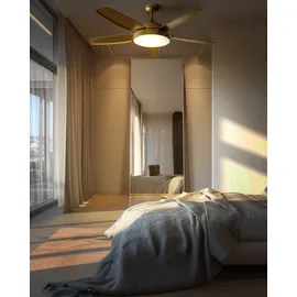Beliani Deckenventilator mit Licht GOSHAABA