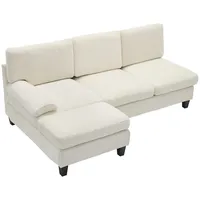 Redom Ecksofa, Beige, Textil, 194x118 cm, Wohnzimmer, Sofas & Couches, Wohnlandschaften, Ecksofas