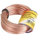Hama Lautsprecherkabel 2x 0,75mm2 20m Transparent