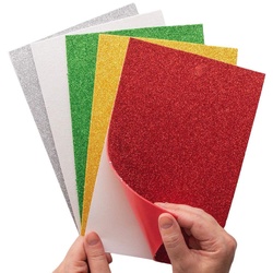 Selbstklebende Schaumstoff-Bögen in Weihnachtsfarben  (pro Set 10) Bastelbedarf zu Weihnachten