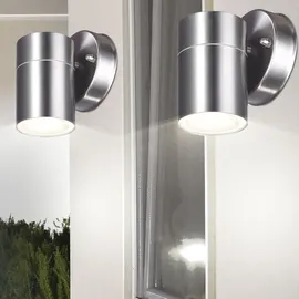Harms Import Design Wand Lampe Fassaden Außen Beleuchtung Edelstahl Garten Down Strahler Leuchte