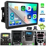 ESSGOO 6+128G Autoradio Für Jeep Dodge Chrysler Android15 Carplay GPS NAVI BT Autoradio (6GB+128GB, RDS, 4G LTE, FM, AM, DAB+ (optional), Apple Carplay Android Auto GPS Navi WIFI BT EQ) schwarz