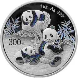 China 2025: 1 Kilo Riesen-Silbermünze "Panda" PP - 300 Yuan