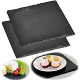 KESPER 38109 Serviergeschirr schwarz quadratisch Schieferplatte,