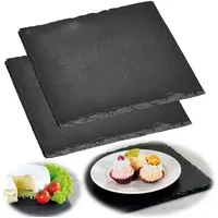 KESPER 38109 Serviergeschirr schwarz quadratisch Schieferplatte,