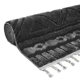 OTTO home Bonvo Fransenteppich 60 x 90 cm Schwarz