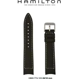 Hamilton - Khaki Navy Band Khaki Frog.l, Kauts. Schwarz, 20/18 H691.774.103