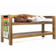 CASARIA Schuhregal 75 x 26 x 42 cm 2 Regalböden braun