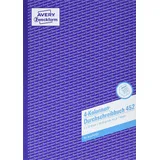 Avery Zweckform 452 4 Kolonnen (A4, mit 1 Blatt Blaupapier, Spaltenbuch, Geschäftsbuch, für Deutschland und Österreich zum Erstellen von Original und Kopie, 2x50 Blatt) weiß