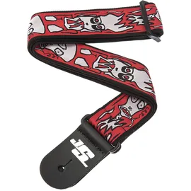 D'Addario Gitarrengurt, Joe Satriani – Up in Flames Design – 50 mm breites Röhrennylon, verstellbar von 89 cm bis 151 cm, Gitarrenzubehör