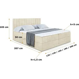 altdecor Edita 160 x 200 cm H3 Beige