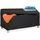Relaxdays Sitzbank Kunstleder 76 x 35 x 37 cm Schwarz