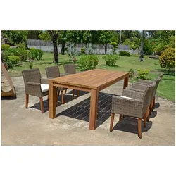 Gartensitzgruppe PALA 7tlg Essgruppe Tisch Armstuhl Garten Möbel Sitzgruppe