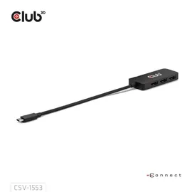 Club 3D USB Typ-C auf Dreifach DisplayPort MST Hub 4K60Hz