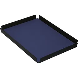 Stil Casa Stil Haus, Set 6 Tabletts für Hotelzimmer, Innenraum aus Polyurethan gepaart, 23x17 cm, Farbe blau.