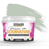 SEEBAUER diy® Silikonharzfarbe Grün Fassadenfarbe (No. 765 Nordic Wood 300 ml) Selbstreinigend mit Lotuseffekt