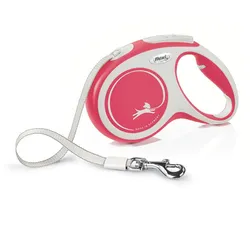 FLEXI New Comfort M  5 m Gurt-Roll-Leine Rot