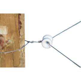 Kerbl 10x Zug- und Eckisolator Porzellan