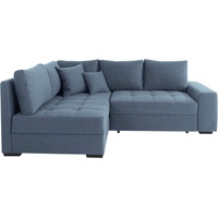 Mr. Couch Ecksofa »Quebec L-Form«, blau