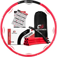 GATE FITNESS Hula Hoop Reifen Erwachsene und Kinder zum Abnehmen [1,2kg / 1,5kg / 2kg] | 6 bis 8 Segmente Hoola Reifen mit Wellendesign | Anfänger & Fortgeschrittene | Fitnessreifen mit Schaumstoff