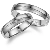 MARRYA Verlobungsring Titan Ringe Trauringe Eheringe Partnerringe silberfarben 74