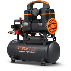 VEVOR 900W Druckluftkompressor Flüsterkompressor Luftkompressor Luftkompressor Ölfrei Kompressor 8L 2800U/min
