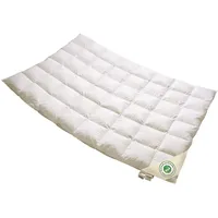 Vitaschlaf Bio-Luxe-KBA Arktik Kälte-Daune W3 - LEICHT Sommer Daunendecke Deutsche Qualität mit KBA Einschütte (155 x 220 cm)