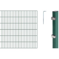 GAH ALBERTS Alberts, grün GAH 650032 Doppelstabmattenzaun als 22 tlg. Zaun-Komplettset wahlweise in verschiedenen Farben | kunststoffbeschichtet, 120 cm | Länge 20 m, Höhe: 1200 mm