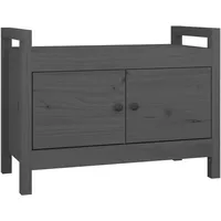 VidaXL Flurbank Grau 80x40x60 cm Massivholz Kiefer