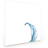 Primedeco Küchenrückwand Küchenrückwand Spritzschutz Glas mit Motiv Wassersplash 50 cm x 50 cm