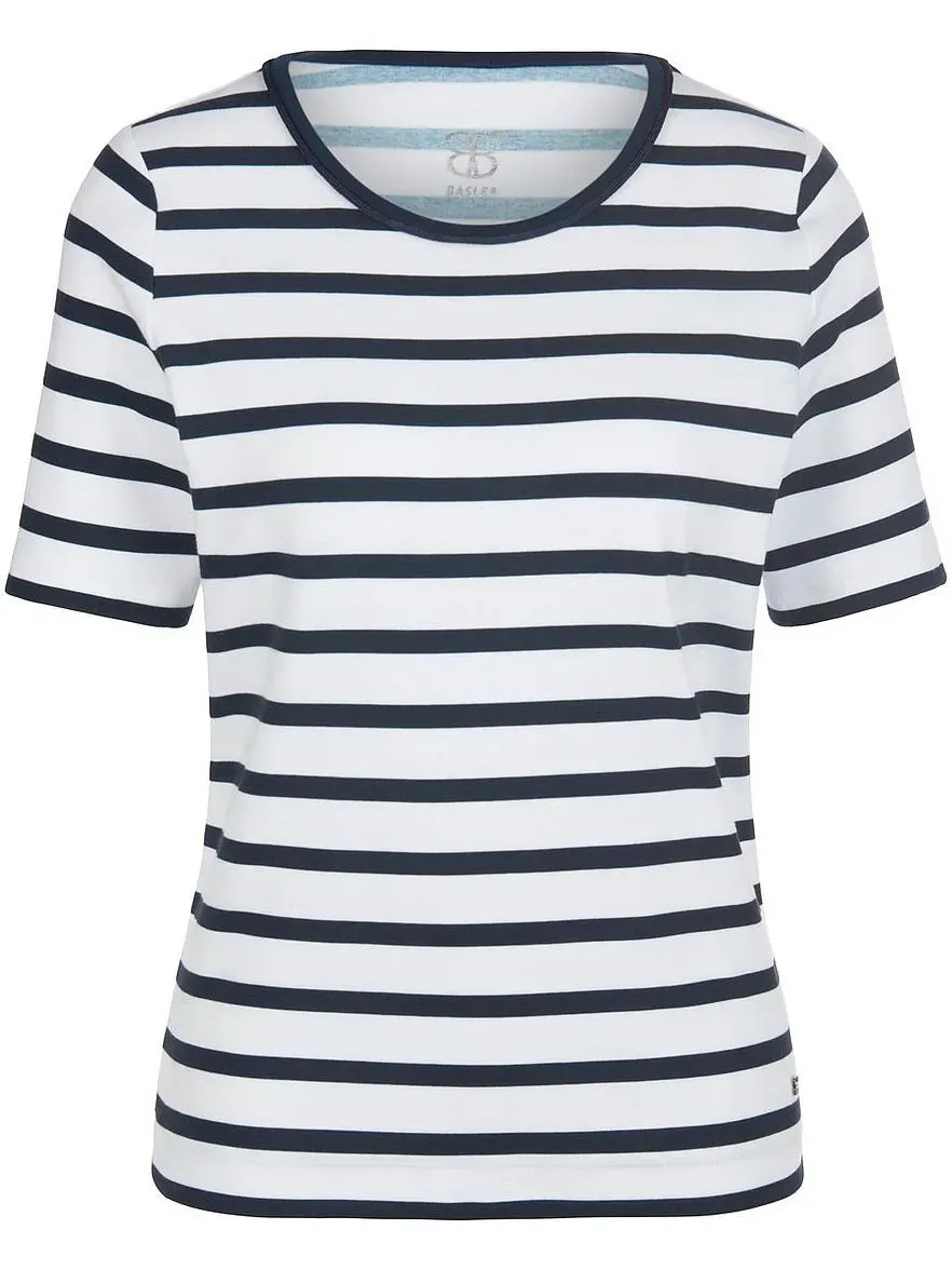 Rundhals-Shirt 1/2-Arm BASLER weiss, 40