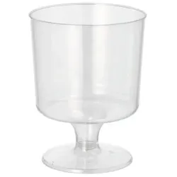 540 Einweg-Stielgläser (PS) 0,17 l Ø 6,6 cm · 8,6 cm glasklar mit Fuß Weingläser