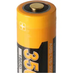 AccuCell Panasonic 18650 Li-Ion Akku mit 3500mAh und 3facher Schutzschaltung, 68.66x18,4mm
