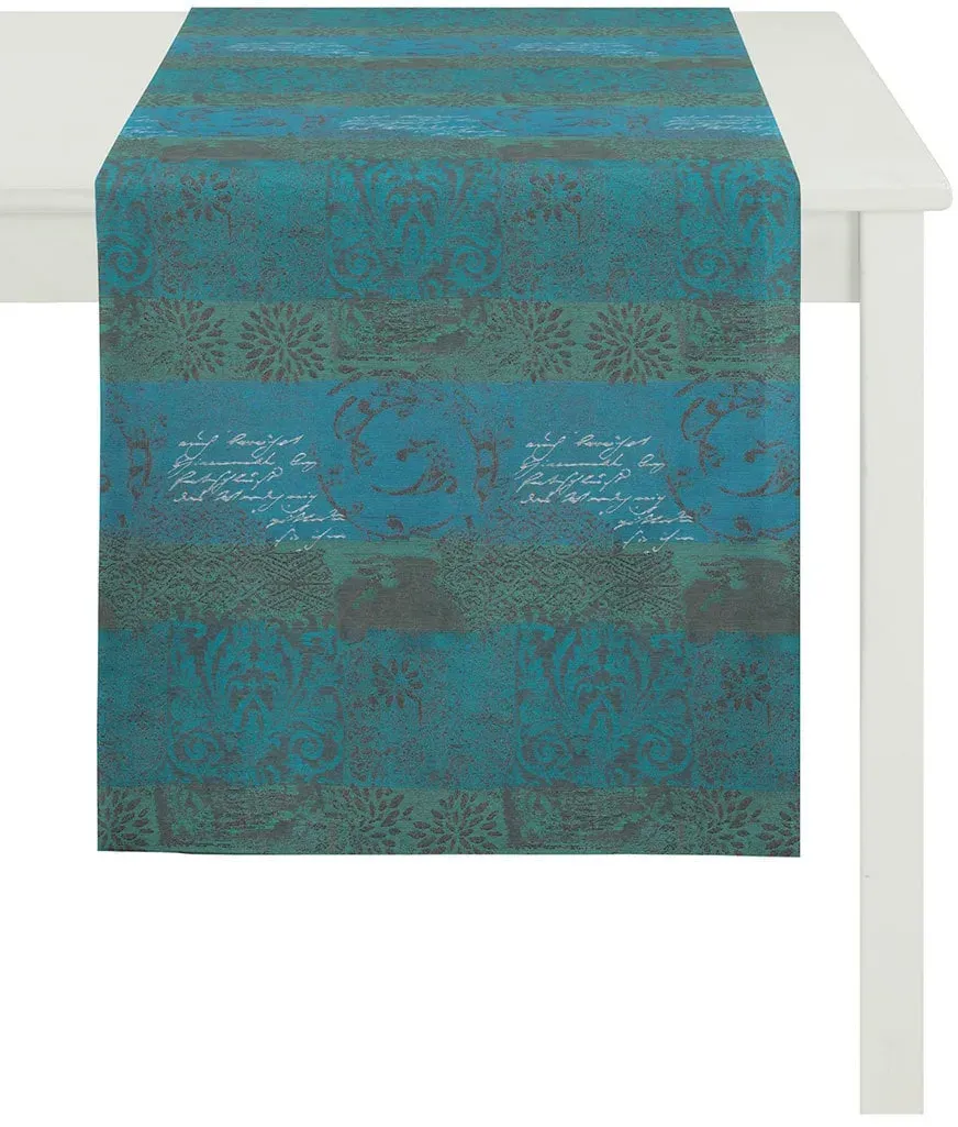 Apelt Tischläufer Basic 3042 48x135 cm | türkis - blau