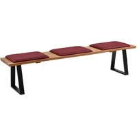 58 aufm Kessel 58aufmkessel Sitzbank, Wildeiche, Rot, Holz, 180x46x43