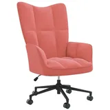 vidaXL Relaxsessel Rosa Samt