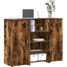 vidaXL Empfangstheke Räuchereiche 135x50x103,5 cm Holzwerkstoff